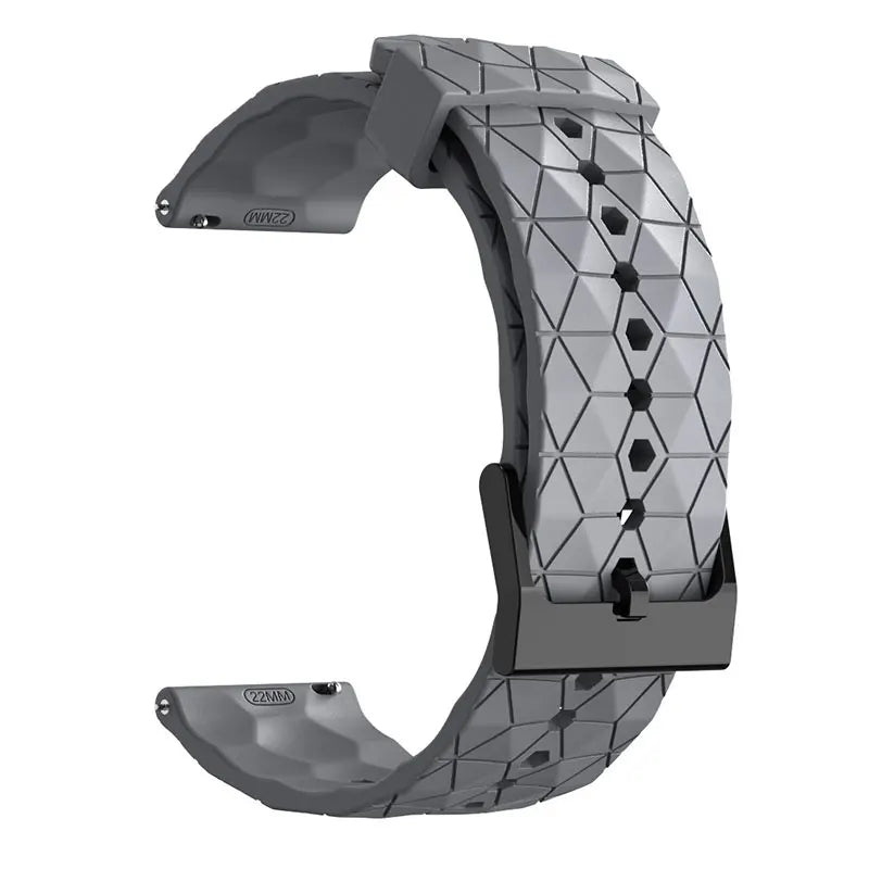 Polar Geometric Silicone Band with Black Buckle – Gray