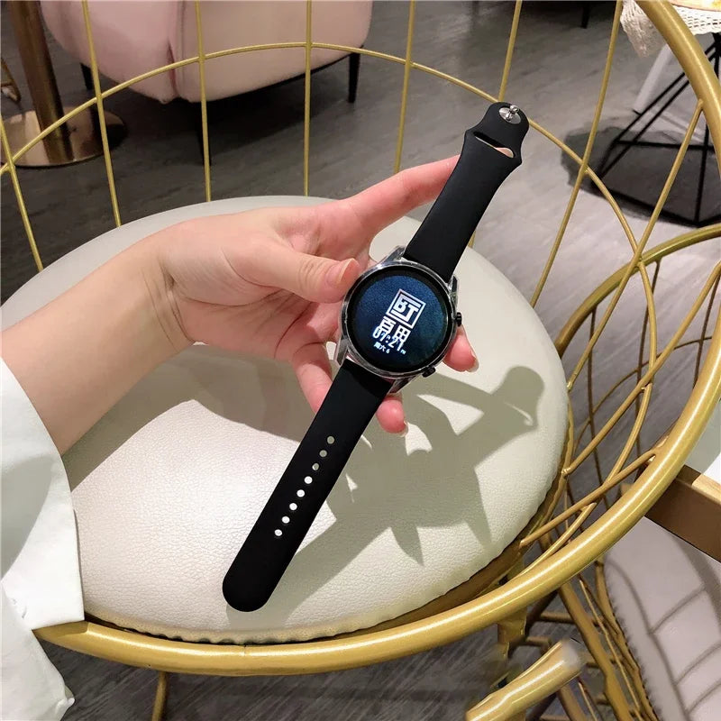OnePlus Smartwatch Silicone Band - Replacement Sport Strap Accessory worn on a wrist, showcasing its sleek design.
