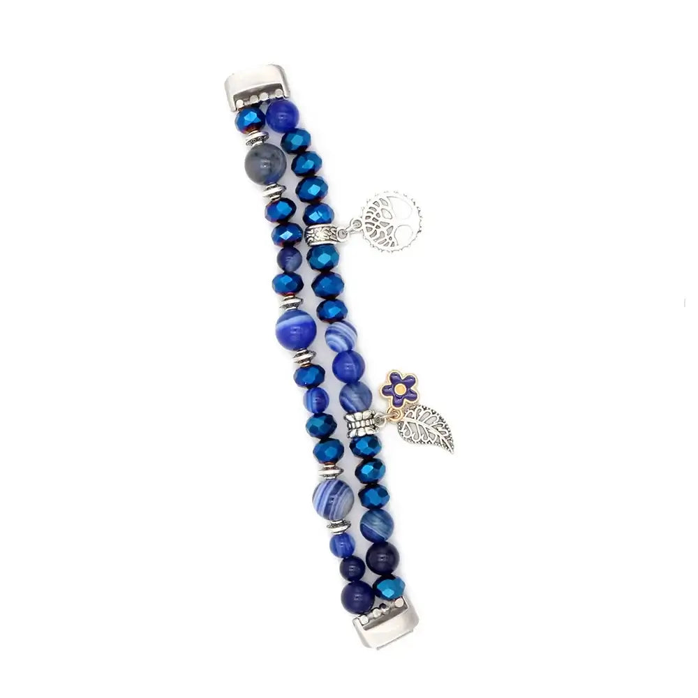 Fitbit Inspire 3 Double-Strand Beaded Charm Band - Blue