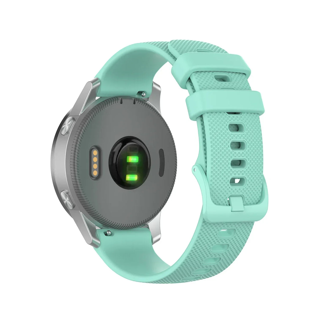 OnePlus Smartwatch Bands Silicone Strap Breathable Sport Watch Band in mint green color, showcasing the underside design.
