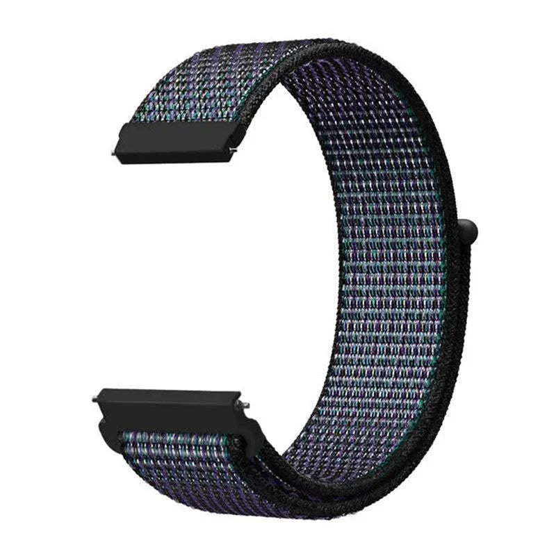 Motorola Moto Woven Nylon Hook-and-Loop Band — Purple / Black Mix