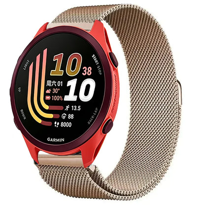 Vintage Gold Garmin 20/22mm Quick Release Magnetic Milanese Band