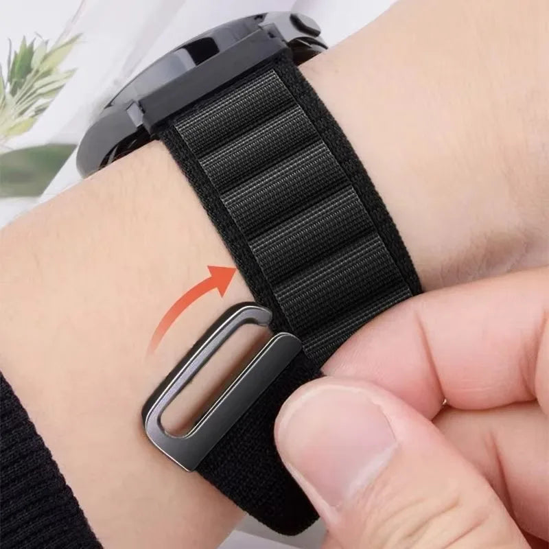 Nylon loop hook adjustment detail for COROS – BandsCo Straps