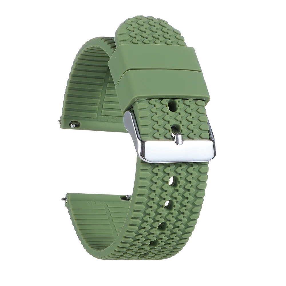 Garmin Tread Pattern Silicone Band in Army Green