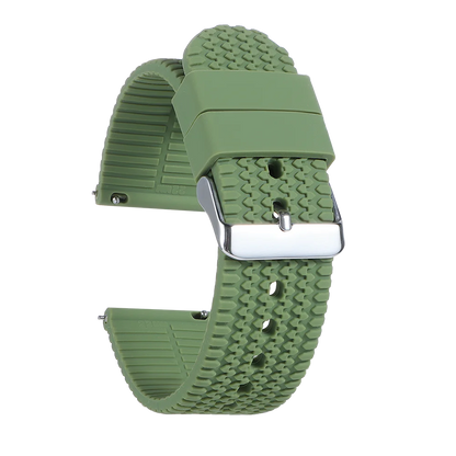 Garmin Tread Pattern Silicone Band in Army Green