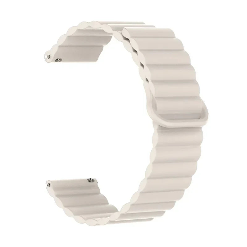 COROS Ribbed Magnetic Silicone Loop Watch Band - Starlight