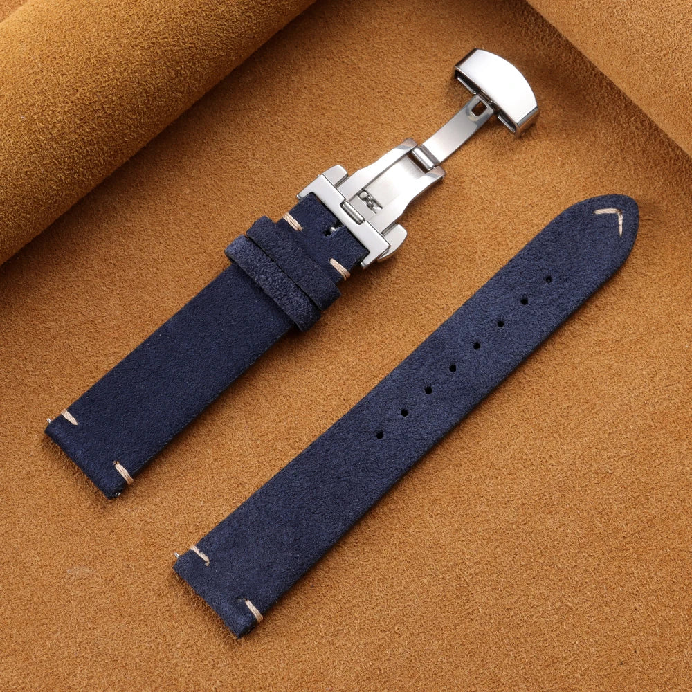 Garmin Suede Butterfly Clasp Band in Navy Blue