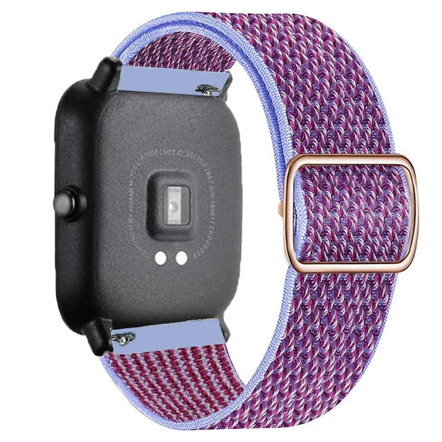 COROS Adjustable Elastic Fabric Watch Band - Lavender / Blue Chevron