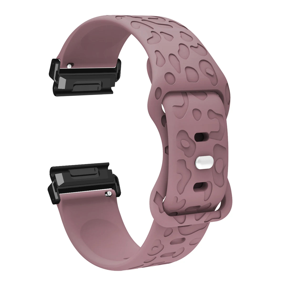 Smoke Purple Garmin QuickFit 22/26mm Embossed Silicone Band with Tuck Closure