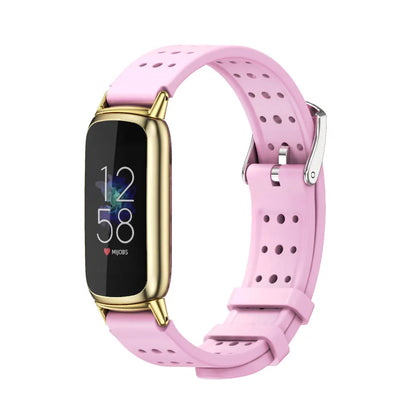 Pink / Gold Fitbit Luxe Mesh or Perforated Sport Band