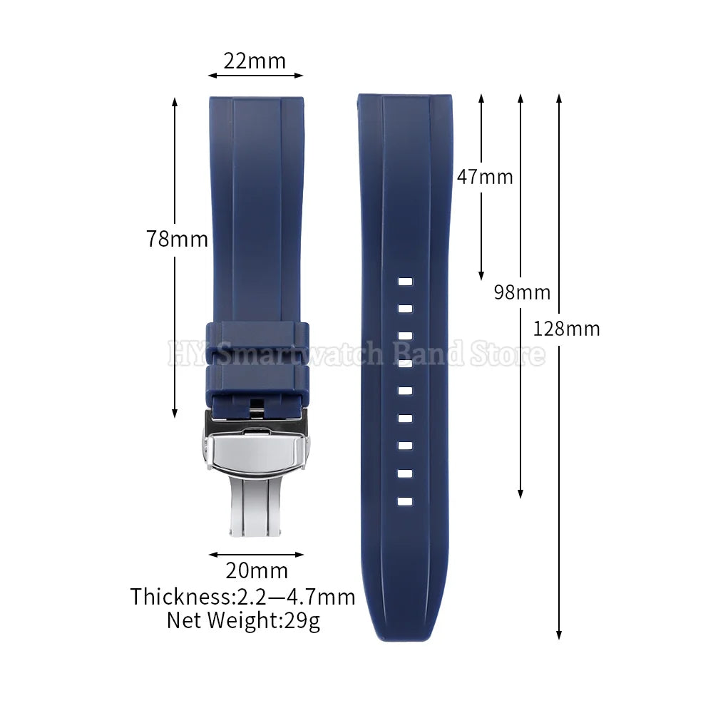 Garmin Silicone Butterfly Clasp Band — strap dimensions