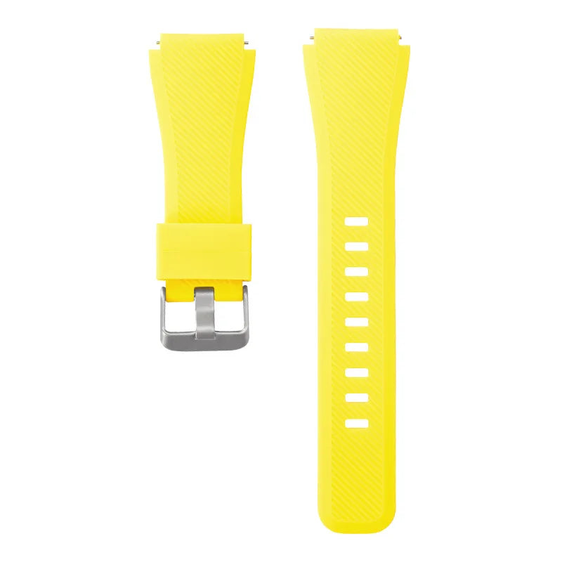 OnePlus Watch Silicone Band Replacement Strap Wristband Quick Release in bright yellow color.