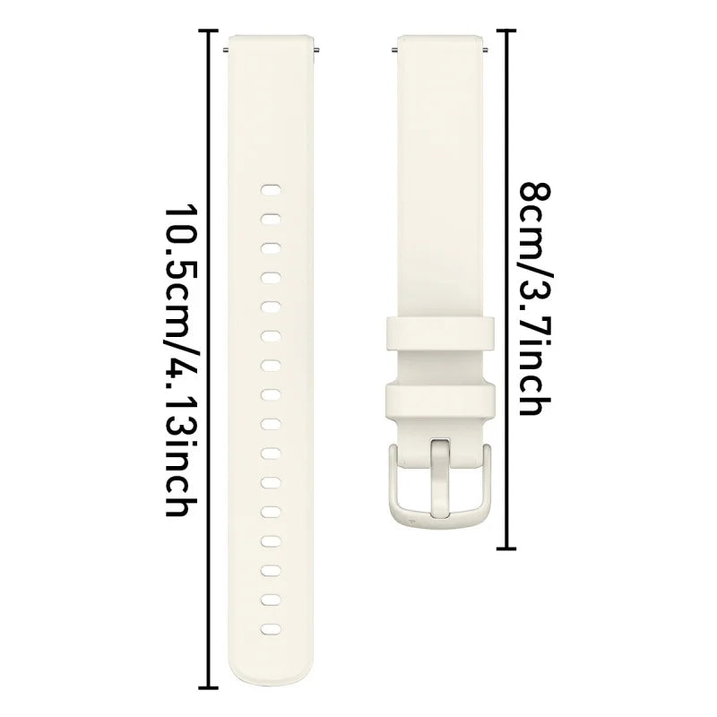 Garmin Lily 2 Soft Silicone Band — strap dimensions