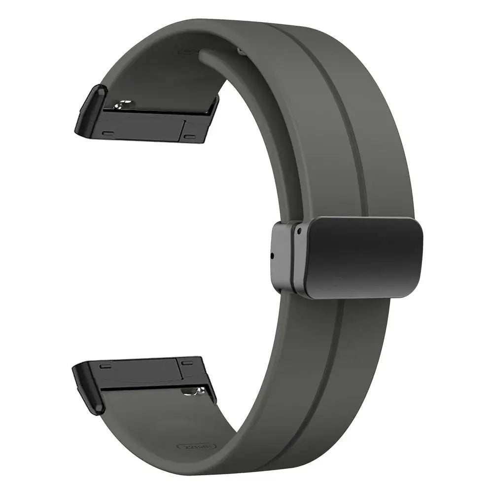 Fitbit Versa 3/4 & Sense 1/2 Magnetic Silicone Band - Dark Gray