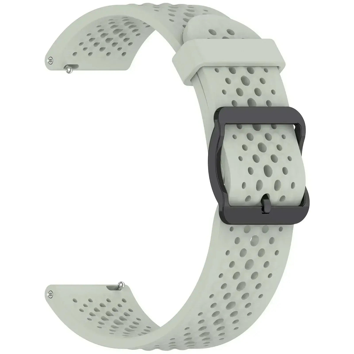 Perforated Silicone Buckle Band for Amazfit – Sage Green