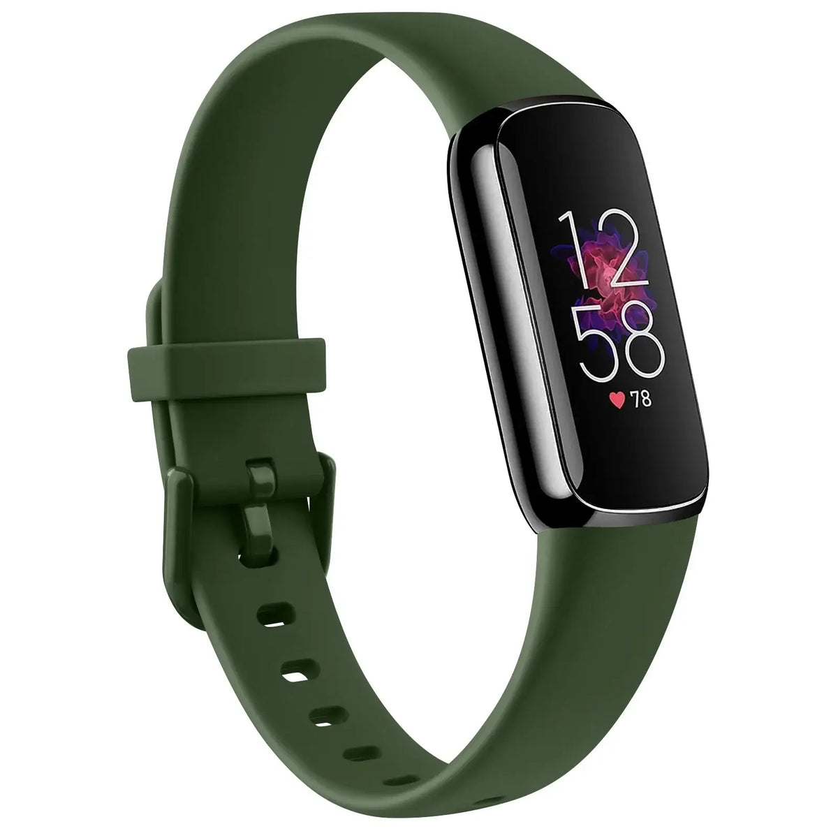 Fitbit Luxe Silicone Band with Solid & Glitter Finishes - Olive Green