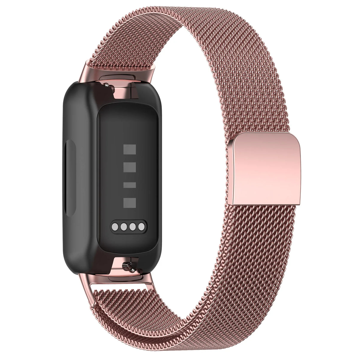Pink Fitbit Inspire 3 Magnetic Milanese Mesh Band