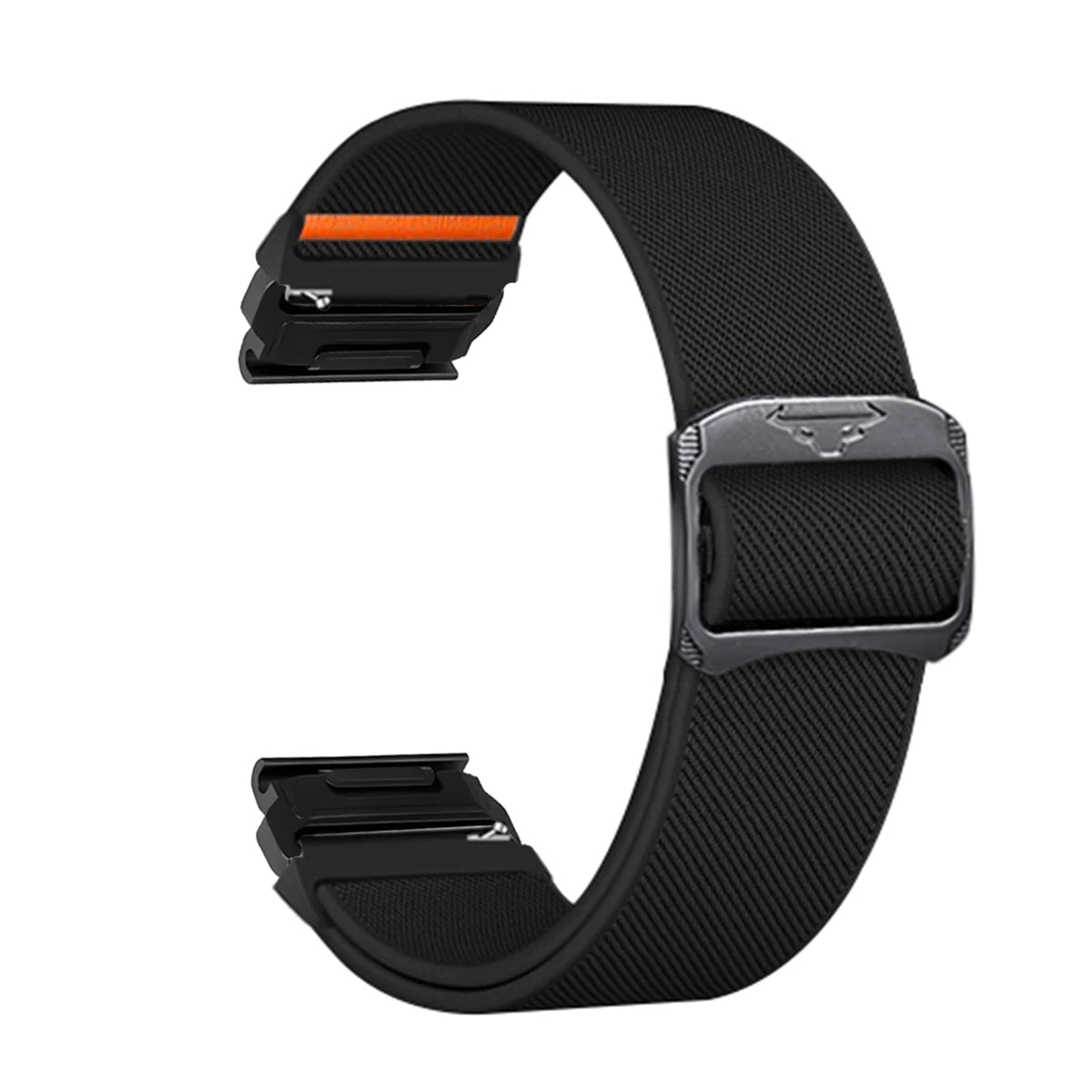 Garmin QuickFit Nylon Band - Clasp and Slider Styles in Black / Black - Slider