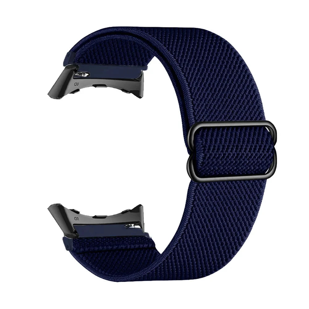 Midnight Blue Google Pixel Watch 5, 4 and 3 41mm Elastic Nylon Band, 31 Patterns