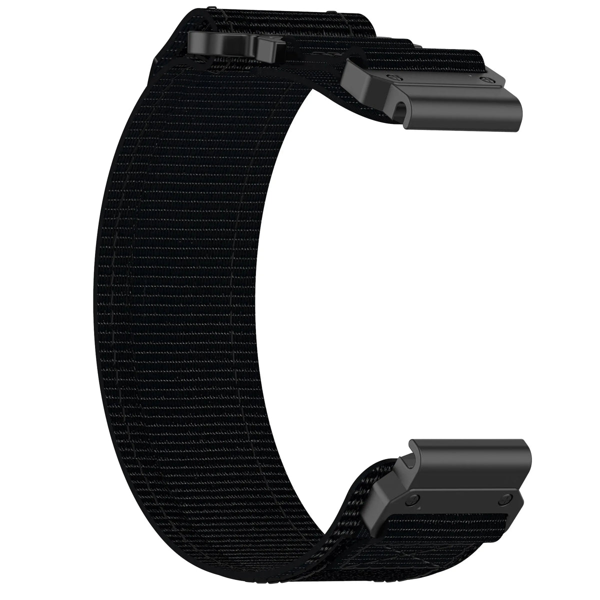 Black Garmin QuickFit 20/22/26mm Braided Nylon Hook-and-Loop Band