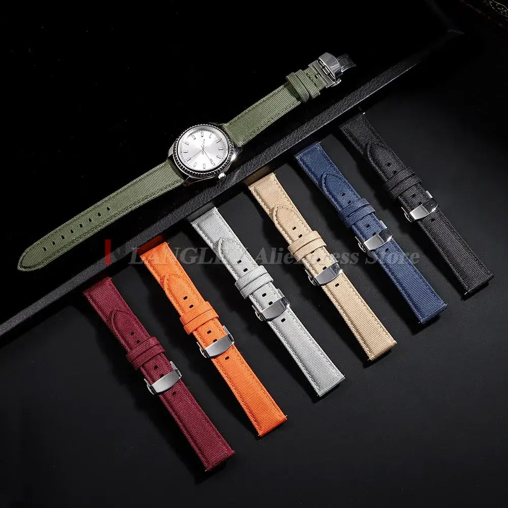 Amazfit Sailcloth Nylon Watch Band with Butterfly Clasp - Sailcloth-style bands in seven colors