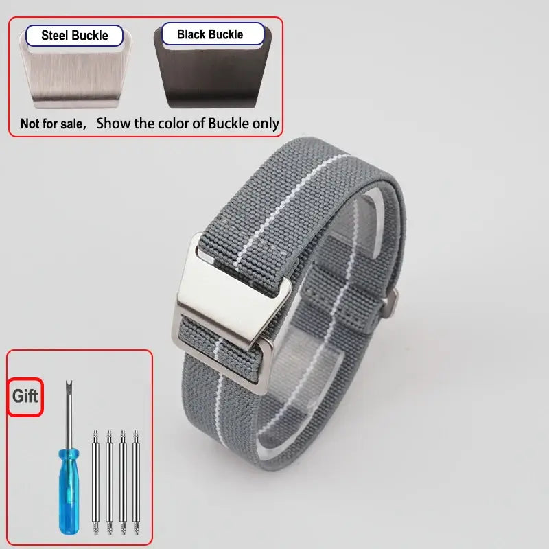 Amazfit Elastic Nylon Parachute Watch Band - Gray / White
