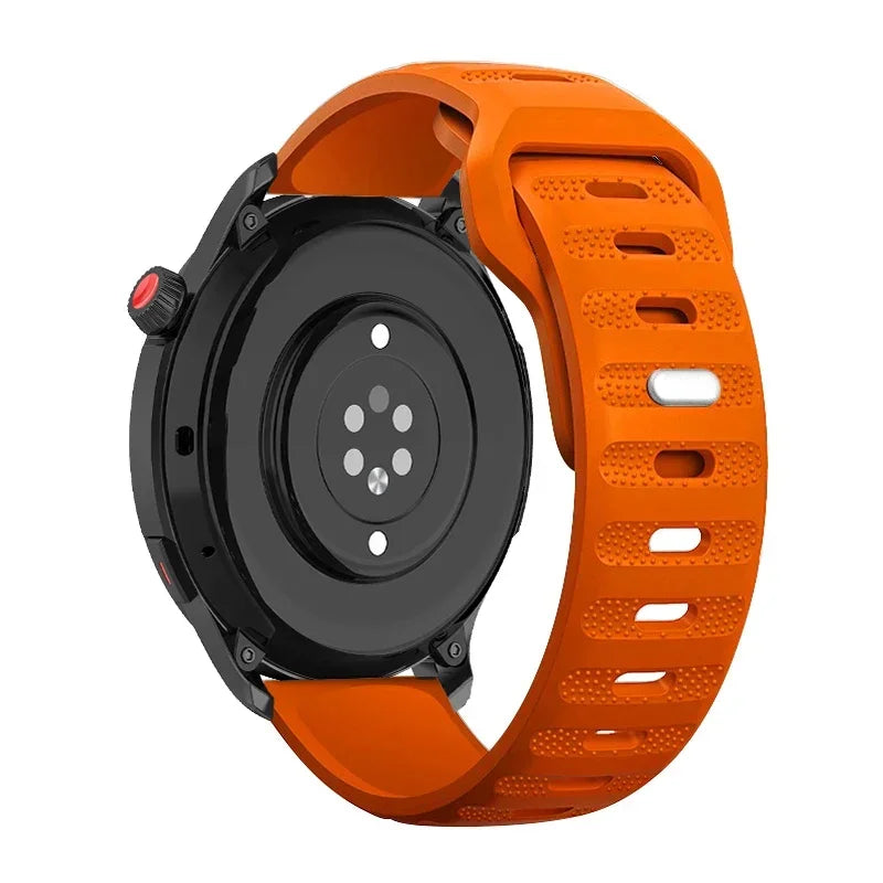 Textured Pin-and-Tuck Silicone Band for Motorola Moto — Orange