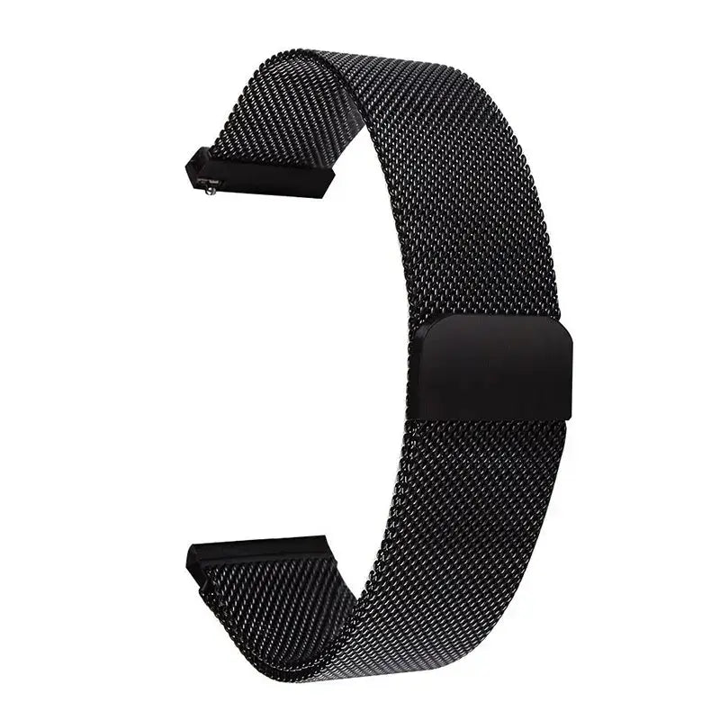 Black magnetic mesh watch band for compatible Huawei watches
