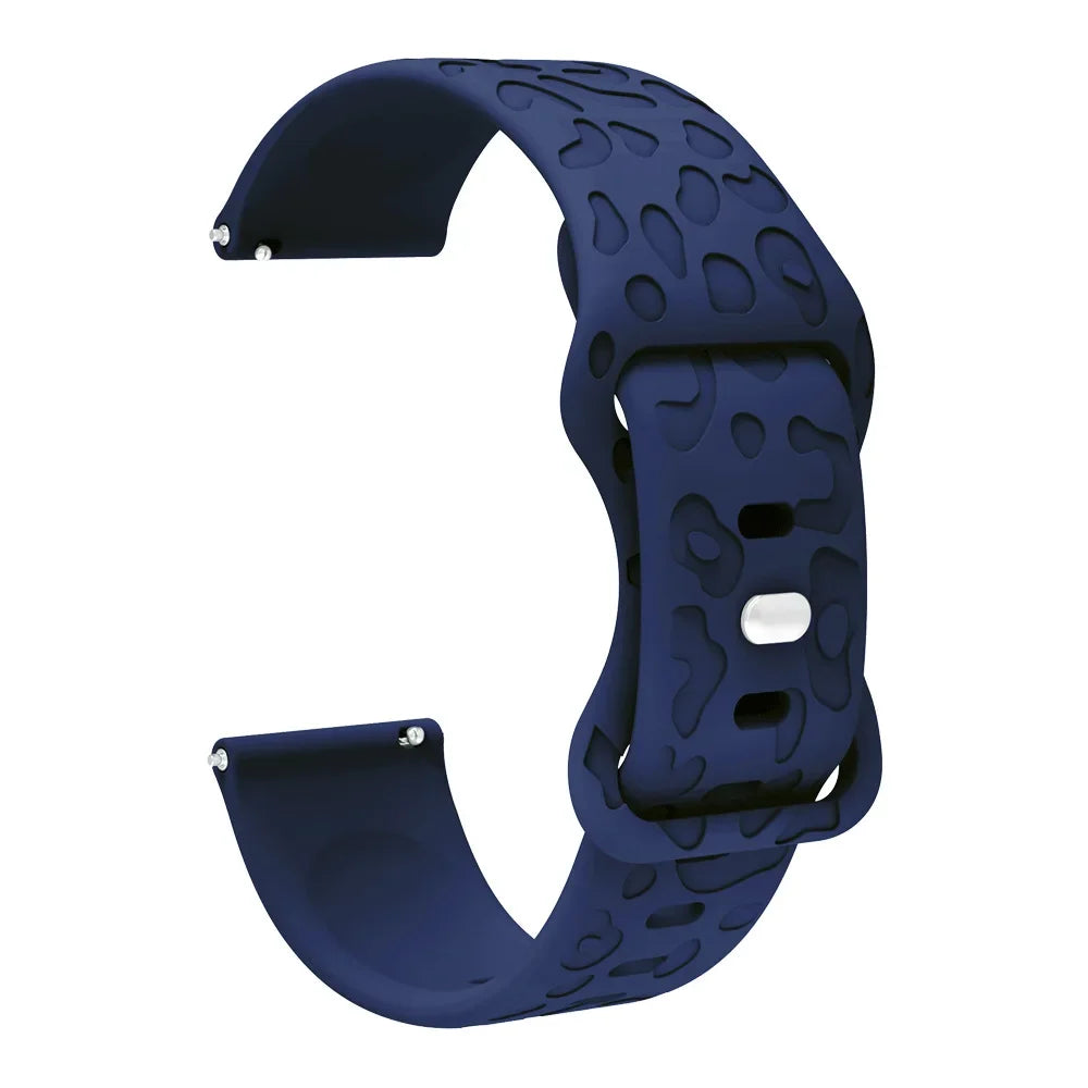 Garmin Leopard Print Silicone Band in Navy Blue