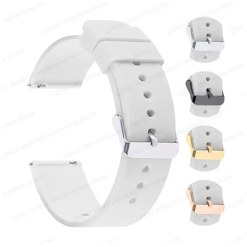Samsung Galaxy Watch Classic Silicone Buckle Band in White