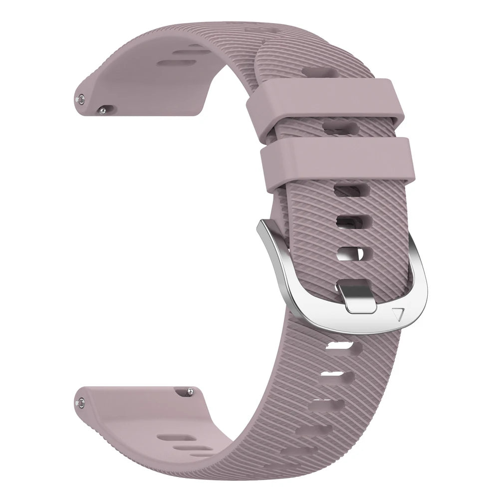 OnePlus Smartwatch Silicone Band Strap Sport Replacement Bracelet in light purple color with adjustable buckle.