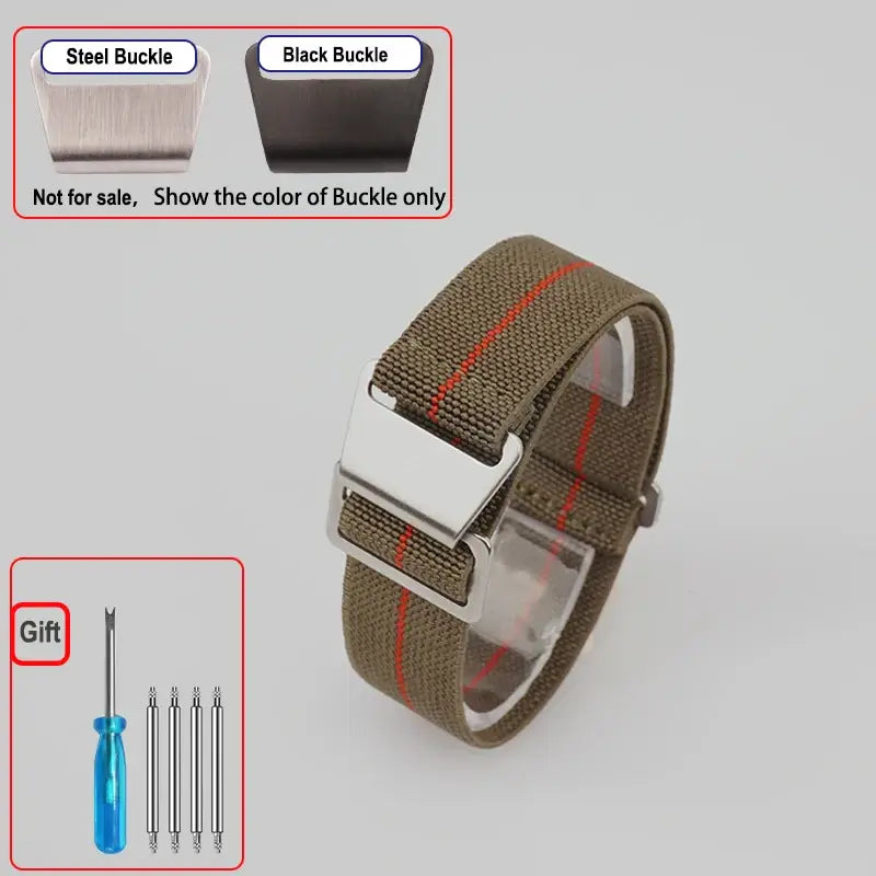 Amazfit Elastic Nylon Parachute Watch Band - Green / Red