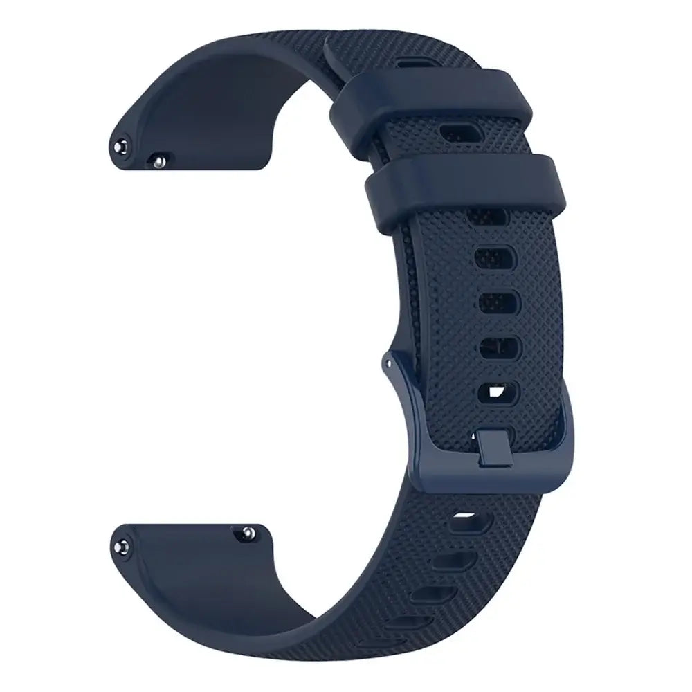 Amazfit Textured Silicone Band with Color and Buckle Options — Navy Blue / Matching Buckle