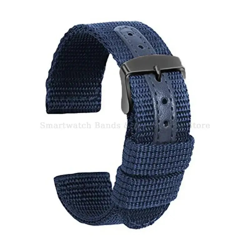 Suunto Textured Nylon Band with Center Detail - Navy Blue / Black Buckle