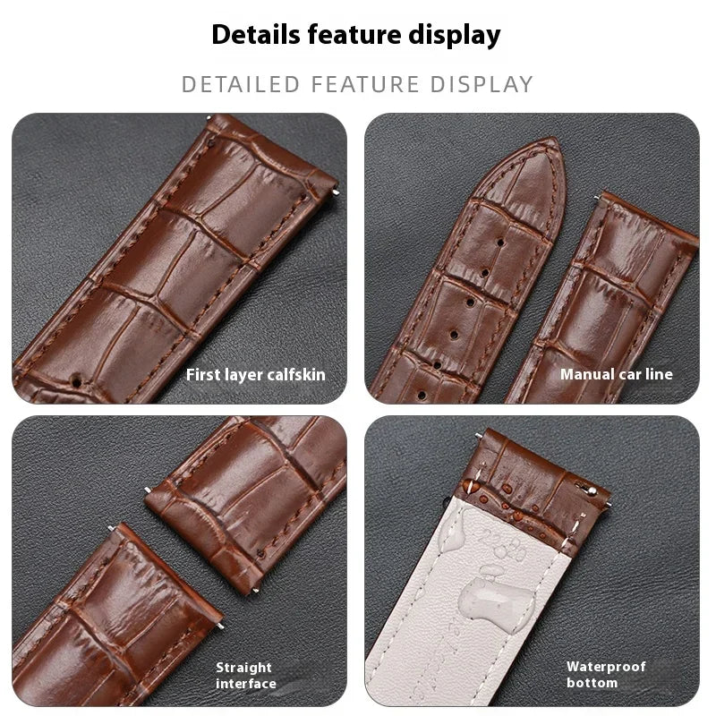 Garmin Croc-Embossed Leather Band — croc-embossed texture details