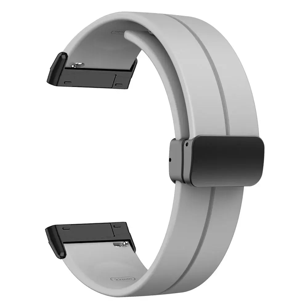 Fitbit Versa 3/4 & Sense 1/2 Magnetic Silicone Band - Light Gray