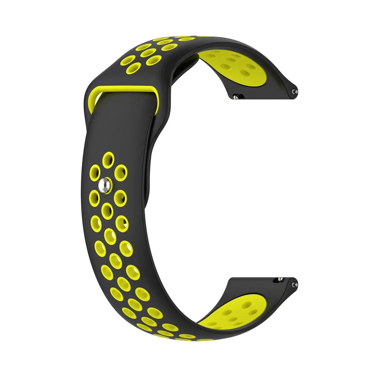 OnePlus Smartwatch Silicone Watch Band - Flexible & Durable Strap in black and yellow color