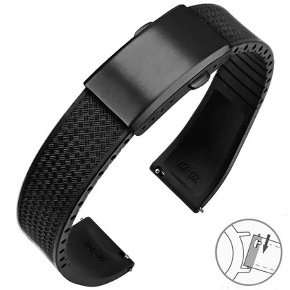 Garmin FKM Rubber Band in Black with Black Clasp