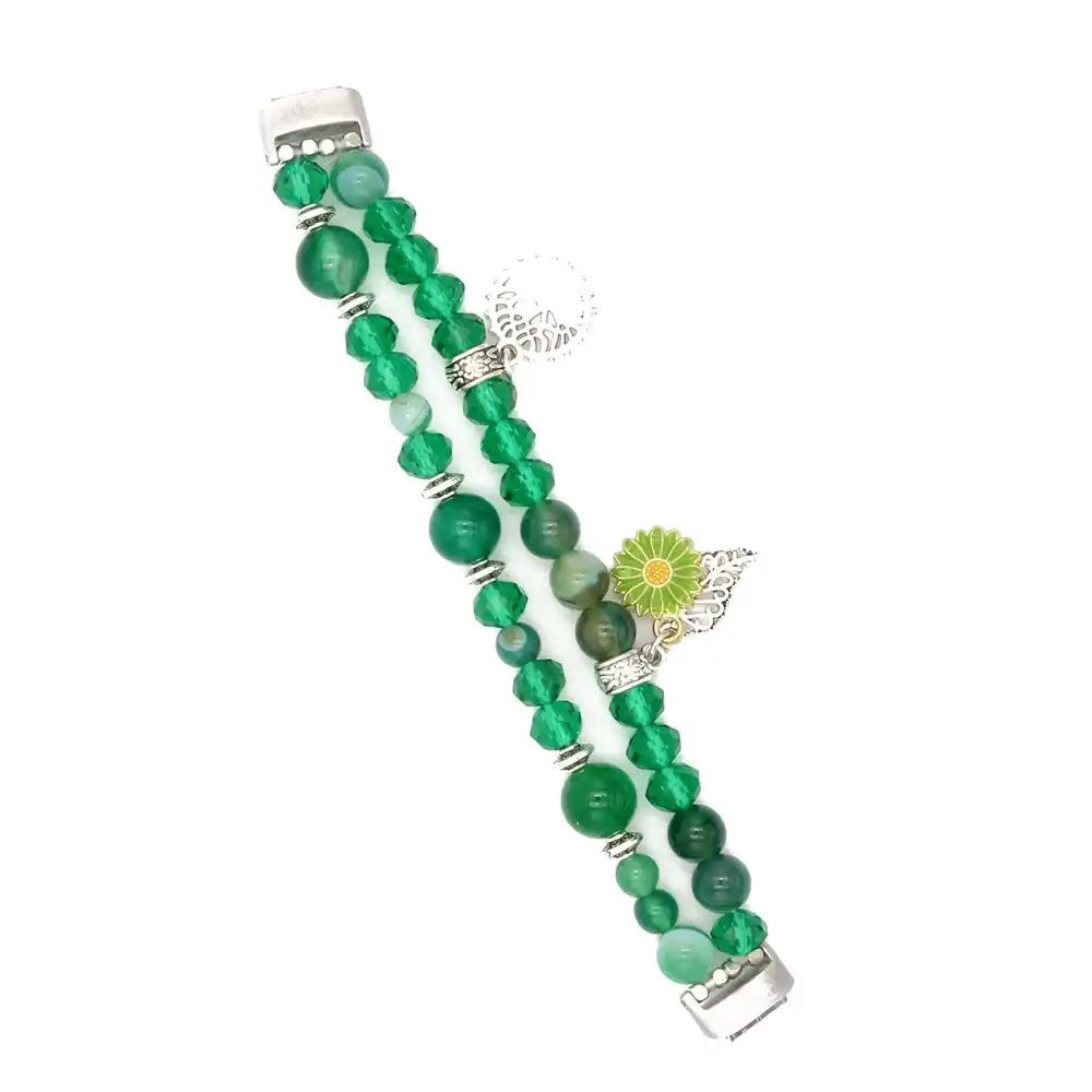 Fitbit Inspire 3 Double-Strand Beaded Charm Band - Green