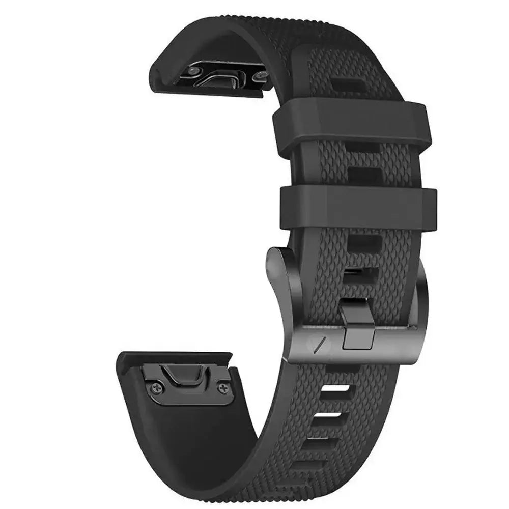 Garmin QuickFit Silicone Band - Perforated and Textured in Black - Textured
