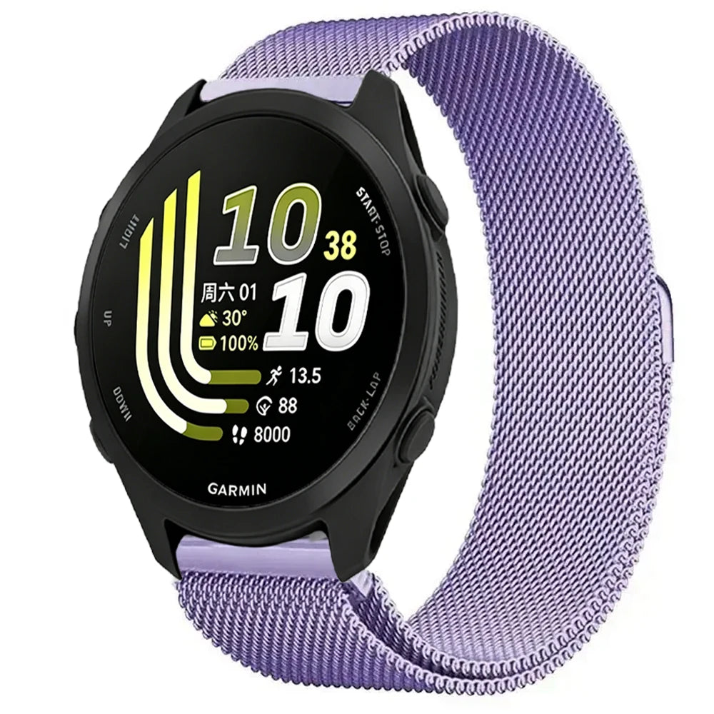 Lavender Purple Garmin 20/22mm Quick Release Magnetic Milanese Band
