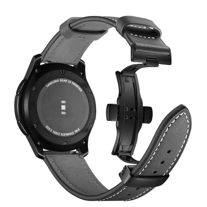 Google Pixel Watch 5, 4 and 3 45mm Leather Band, Butterfly Clasp — product detail