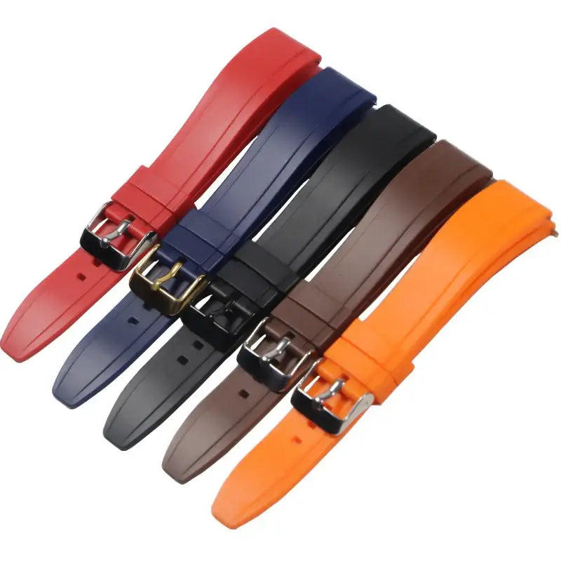 Contoured silicone bands in several colors