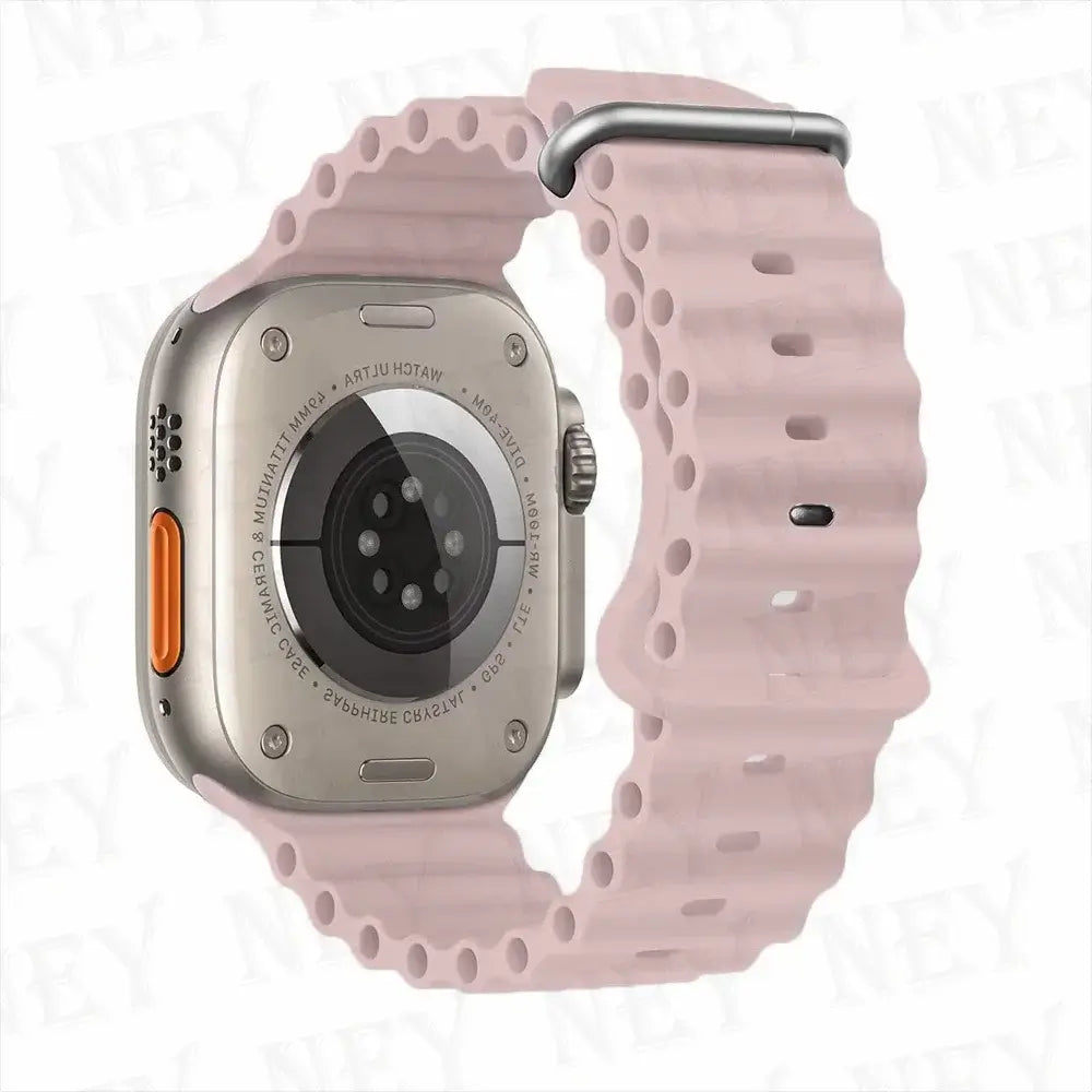 Dusty Rose tubular silicone Apple Watch band