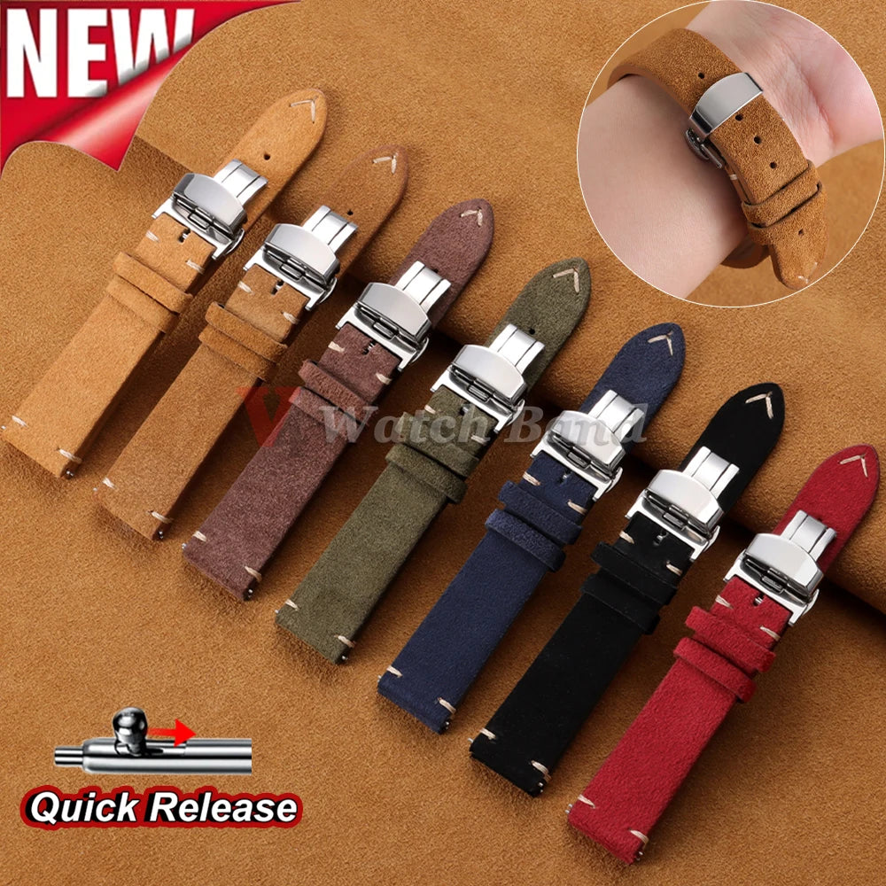 Garmin Suede Butterfly Clasp Band in several colors