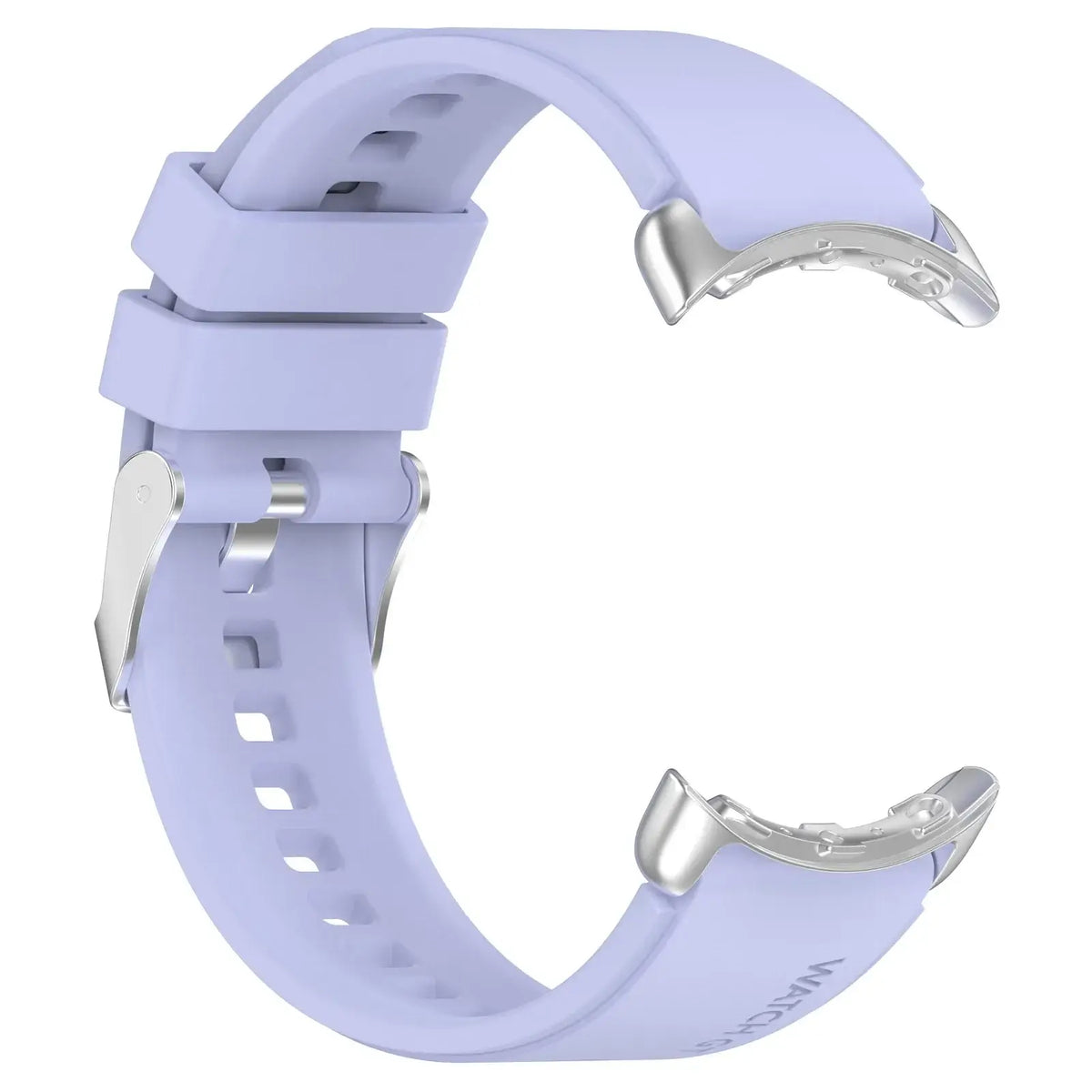 Buckle Silicone Google Pixel Watch Band with Double Keepers in Periwinkle