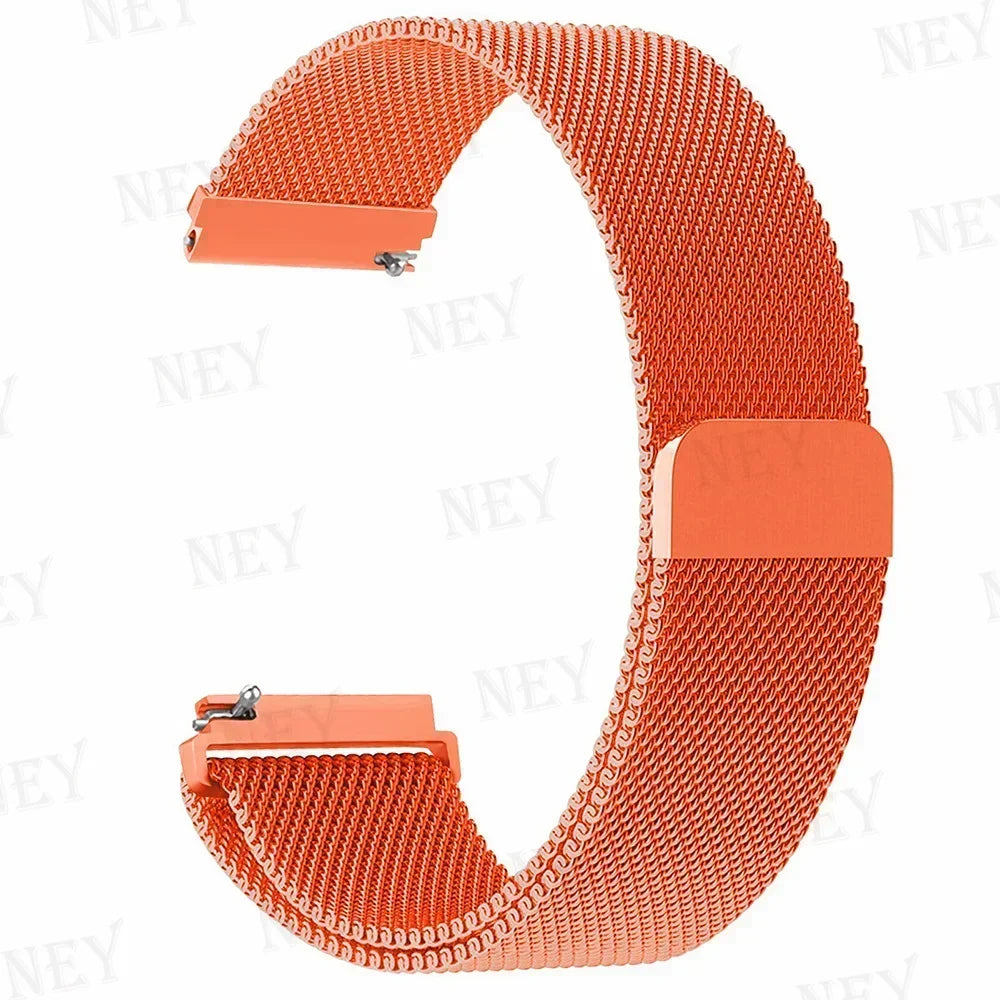 COROS Stainless Steel Milanese Mesh Watch Band - Orange
