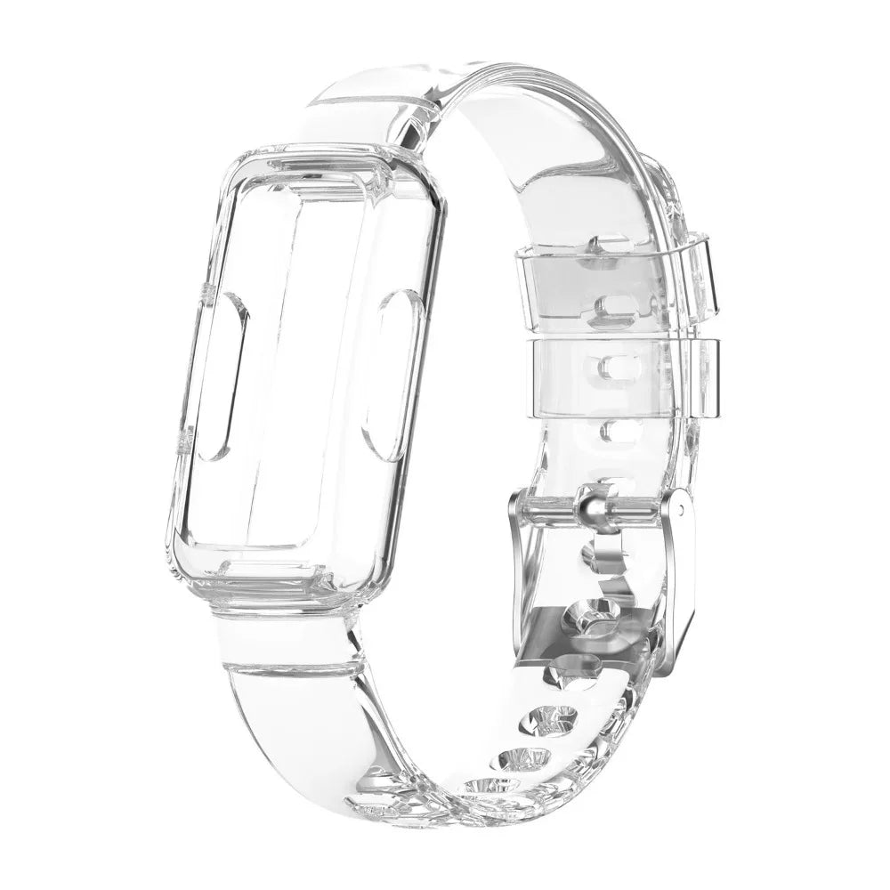 Clear Fitbit Inspire, Luxe and Ace Clear Band with Built-In Case