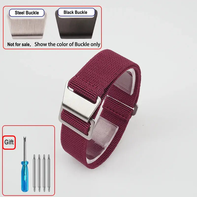 Amazfit Elastic Nylon Parachute Watch Band - Wine / Red