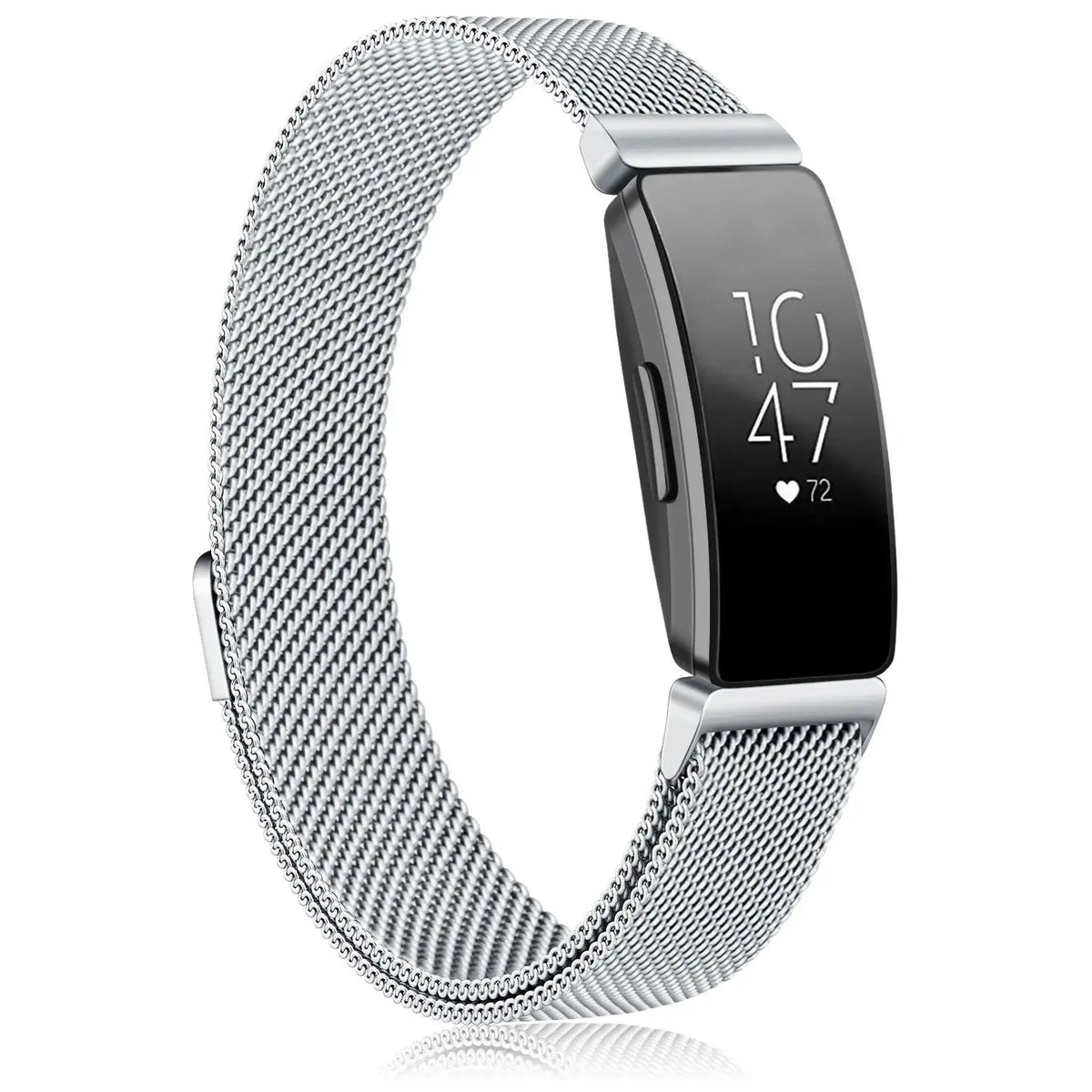 Fitbit Inspire 1/2/HR Magnetic Steel Mesh Band - Silver